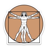 Sticker - Leonardo Da Vinci - Omul vitruvian | Today is Art Day