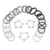 Set Elastice Păr, 22 Bucăți, Multicolor, Frotte, Lurex Argintiu, Oem