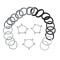 Set Elastice Păr, 22 Bucăți, Multicolor, Frotte, Lurex Argintiu
