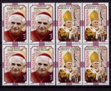 ✅RO 2005 ,LP 1690 ,&quot; Nou pontificat - Benedict al XVI-lea &quot; , bloc x 4 , MNH, Nestampilat