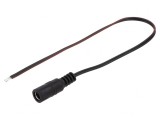Cablu Alimentare DC 5,5/2,1 0,25m Negru