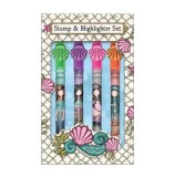 Cumpara ieftin Set 4 textmarkere Santoro Gorjuss, 1 varf textmarker, 1 varf stampila