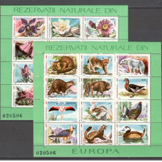 Romania.1987 Flora si fauna din rezervatii naturale-Bl. TR.493