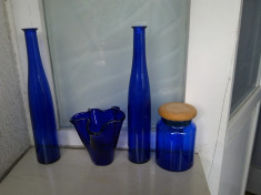 DECOR VINTAGE SUPERB &amp;quot;Rhapsody in blue&amp;quot; 4 PIESE, VOM FASS foto