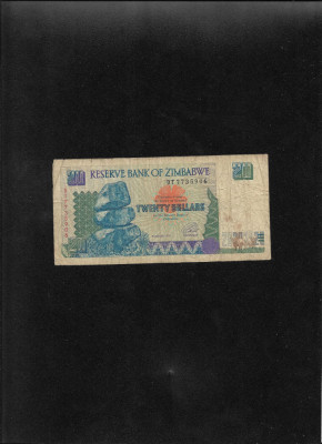 Zimbabwe 20 dollars 1997 seria7735906 foto