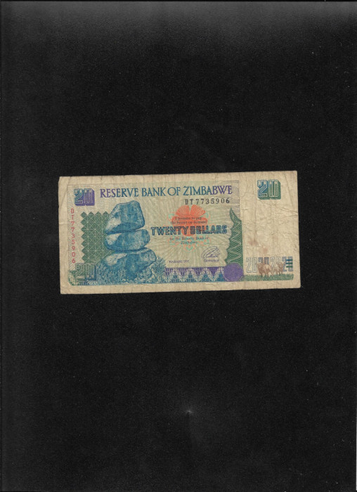 Zimbabwe 20 dollars 1997 seria7735906