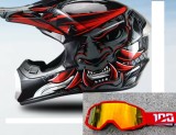 Cumpara ieftin Casca Moto Cross Enduro Downhill Unisex Oem + Ochelari Polycarbonat ABS Greutate 1000g Marimi S-XXL