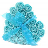 Set cadou de 24 de Flori de Sapun - Trandafir Albastru