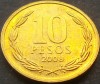 Moneda exotica 10 PESOS - CHILE, anul 2008 * cod 2387 = A.UNC, America Centrala si de Sud