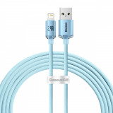 Cablu USB Baseus Crystal Shine Series - Lightning 2,4A 20W 2m Albastru (CAJY001203)