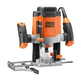 Cumpara ieftin Masina de frezat Black &amp; Decker KW1200E-QS, 1200 W, 230 V, 6/6.35/8 mm pensete de prindere, 0-55 mm adancime cursa