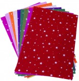 Set 10 coli cu stelute pentru activitati crafts,fetru,A4,1mm