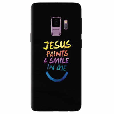 Husa silicon pentru Samsung S9, Jesus Paints A Smile In Me foto