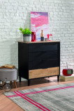 Dulap, &Ccedil;ilek, Black Dresser, 86x94x46 cm, Multicolor