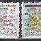 Angola 1974, 1976 - Harta Angolei 1955, 2 Serii, Supratipar, MNH