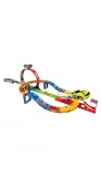 Set pista auto cu platforma speciala de rotire si scufundare la 360 de grade+4 masini multicolore pentru copii, ATS+3ani, Oem