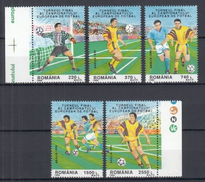 ROMANIA 1996 LP 1409 a TURNEUL FINAL AL CAMPIONATULUI EUROPEAN FOTBAL SERIA MNH foto