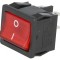 Comutator Rocker DPST ON-OFF 6A/250V Roșu cu Lampă Neon