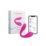 Vibrator LOVENSE - DOLCE, control prin aplicatie, pentru stimulare punct G, clitoris si penis &icirc;n cazul penetrarii, 15 cm, culoarea roz