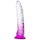 Dildo cu ventuza Lonely Lance transparent-violet