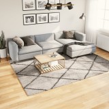 vidaXL Covor pufos &quot;PAMPLONA&quot; cu fire &icirc;nalte, bej/antracit, 200x280 cm