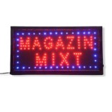 Reclama LED Magazin Mixt, Animatie Luminoasa Dinamica, Rosu/Albastru, Interior, Usa/Fereastra, Plastic
