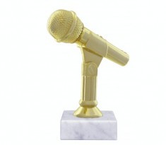 Figurina Microfon-Muzica ( nota muzicala - cheia sol ), plastic-marmura, 10 cm foto