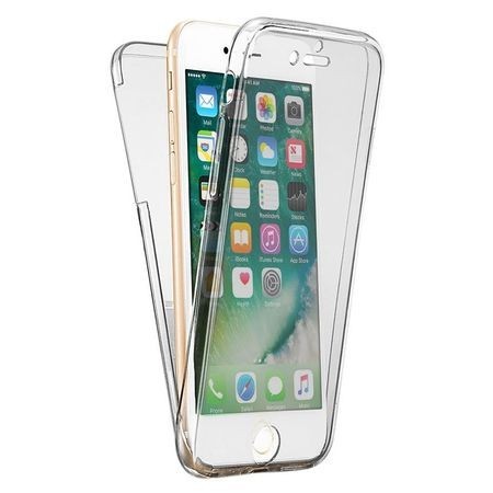 Husa Full TPU 360&deg; fata + spate pentru iPhone 8, Transparent