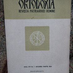 ORTODOXIA REVISTA PATRIARHIEI ROMANE ANUL XVI NR 1 IANUARIE - MARTIE 1964