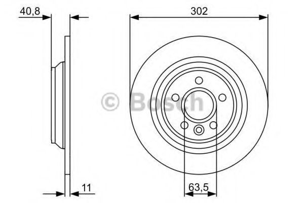 Disc frana VOLVO V60 (2010 - 2016) BOSCH 0 986 479 397