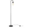 Lampa de podea B.K.Licht curbata retro, Inaltime 140 cm, E27, negru - RESIGILAT