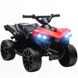 AIYAPLAY ATV 6V pentru Copii, Mașinuță Electrică cu 4 Roți cu Muzică și Faruri LED, pentru V&acirc;rstele 3-8 Ani, Băieți și Fete, Roșu | Aosom Romania