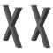 vidaXL Picioare de masă &icirc;n formă de X, 2 buc., antracit, 70x(72-73) cm, oțel