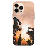 Husa compatibila cu Apple iPhone 15 Pro Max model Attack on titan fight, Silicon, TPU, Viceversa, Transparent, Carcasa