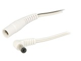 Cablu Alimentare Alb 2x0,5mm2 DC 5,5/2,1 la DC 5,5/2,5 &icirc;n Unghi