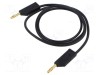 Cablu de măsurare Hirschmann T&amp;M 1m 60VDC 30VAC 32A negru