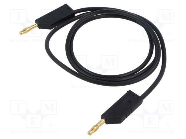 Cablu de măsurare Hirschmann T&amp;M 1m 60VDC 30VAC 32A negru