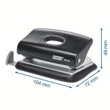 Perforator hartie 2 perforatii 10 coli plastic Negru Rapid Perforator plastic Rapid FC10 10 coli cutie negru