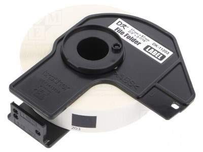 Etichetă Autoadezivă Albă 17mm x 87mm Culoare Caracter Neagră foto