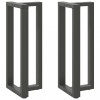 Picioare de masă de bar &icirc;n formă de T, 2 buc., antracit, 40x35x(100-101) cm, oțel