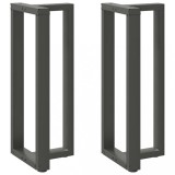 vidaXL Picioare de masă de bar &icirc;n formă de T, 2 buc., antracit, 40x35x(100-101) cm, oțel