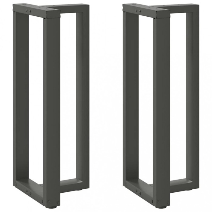 vidaXL Picioare de masă de bar &icirc;n formă de T, 2 buc., antracit, 40x35x(100-101) cm, oțel 4013086
