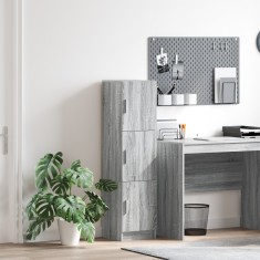 vidaXL Highboard sonoma gri 31.5 x 32 x 124 cm Lemn compozit