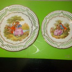 Portelan SCHWARZENHAMMER - Doua FARFURII de colectie decorate cu SCENE FRAGONARD