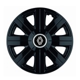 Set 4 Capace Roti Autohelix MSA&reg; potrivite jantelor de 15 inch, pentru Renault Nou model Cosmos Black