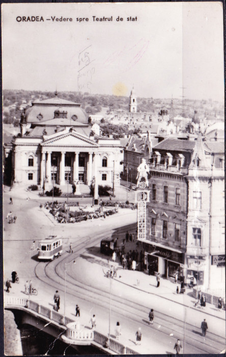 AMS - ILUSTRATA 962 ORADEA - VEDERE SPRE TEATRUL DE STAT, 1963, CIRCULATA