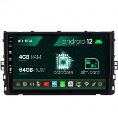 Navigatie Volkswagen T-Roc (2017-Prezent), Android 12, A-Octacore 4GB RAM + 64GB ROM, 9 Inch - AD-BGA9004+AD-BGRKIT035V2