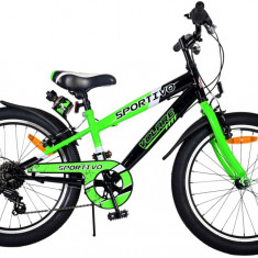 Bicicleta pentru baieti Volare Sportivo, 20 inch, culoare verde/negru, frana de PB Cod:22116