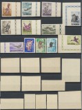 Romania 1956 V&acirc;nătoarea - serie nedantelată 12 timbre MNH cu margini de coala