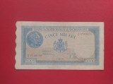 5000 LEI - emisiunea 20 martie 1945 - filigran BNR orizontal
